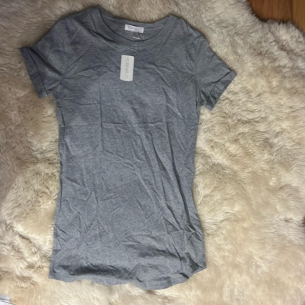NWT size medium forever 21 grey t shirt dress